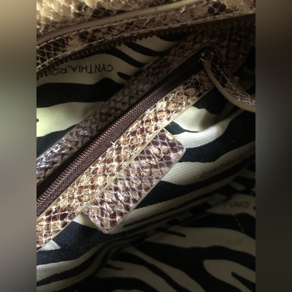 Cynthia Rowley Snakeskin Leather Satchel - Picture 13 of 15